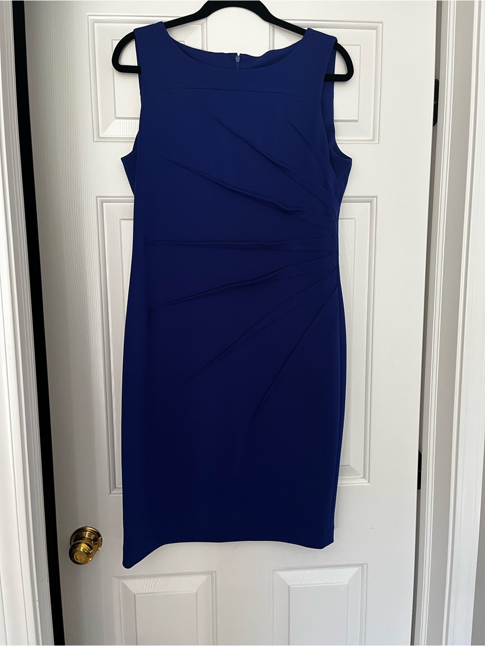 Calvin Klein Sleeveless Royal Blue Sheath Dress